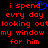 Red pixelated text on black background with blue heart symbol replacing 'd' in 'spend', repeated twice side-by-side.