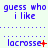 Blue pixelated text on light background with dotted lines and red symbols changing across frames.