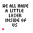 Pixelated text displays 'WE ALL HAVE A LITTLE LOSER INSIDE OF US' with color variations and small pink hearts on a white background.