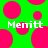 Green background with scattered pink circles and white text reading "Mennitt" in two locations.