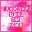 "I LOVE YOU" is all she heard text on pink and white gradient background with animated color changes.