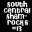 A static image displays text 'south central sham-rock 6' with a blue highlight bar moving across different lines of the text.