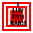 Red square icon with white and red borders containing black text "LOV my BABY" in a stylized font, framed by a hanging loop at the top.
