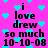 A static image with a bright pink background filled with cyan heart shapes, displaying repeated text in black pixelated font.
