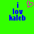 Green background with blue text reading 'i lov kaleb' and a pink pixelated heart symbol above the left side of the text.