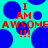 Cyan background with blue circles and red text reading "I AM AWSOME AWSOME !!!" in pixelated font.