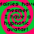 Green and pink spiral background with black text reading "mesmer I have a hypnotic avatar!" repeated in four quadrants.