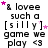& lovee such a [silly] game we play <3 with pink stars scattered across white background; repeated pattern of text and symbols.