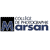 Pixelated icon with blue 'M' symbol on black background and blue text 'morsan' on white background.