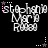 Pixelated text 'stephanie' and 'Narcissus' with pink stars on black background, animated star color changes from purple to pink.