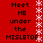 Red background with white snowflake border and black text reading "Meet ME under the MISLETOE" repeated twice in a pattern