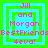 Pixelated icon with green and cyan concentric squares, pink text reading 'Jill and Morgan BestFriends4eva!', and a repeating pattern of the same text across the image.