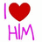 A pixelated graphic shows a vertical purple 'I' on the left, a large red heart symbol in the center, and below it three stylized purple letters spelling 'HlM'.