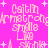 A static image with a bright pink background featuring repeated light pink text and white star shapes.