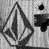 A black-and-white animated contact sheet showing two frames of a Volcom logo icon with diamond-shaped mountain symbols and text changes between frames.