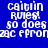 Blue background with white pixelated text 'caitlin rules! so does zac efron' and pink horizontal bars shifting across the text in an animation.