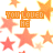 A 4x4 contact sheet of a repeating animated icon featuring orange and pink stars with the text "YOU LIKED ME" in brown pixelated font, displayed on a white background.