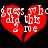 Red broken heart with white text 'guess this dig me' on black background, two identical frames side-by-side.