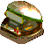 Pixelated circular icon shows a stylized roller coaster with green tracks, brown supports, and red accents under a bright sky.