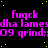Animated text repeats across a black background with yellow stars, displaying purple and white pixelated words in a pattern