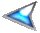 Two triangular shapes with blue and white gradients, outlined in gray, positioned side-by-side on a light gray background.
