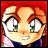 Pixelated anime-style character with orange hair and green eyes, smiling against a red background, next to 'AnimeIM' and 'com' text on black.