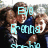 A pixelated image of two people embracing, with light blue text overlays reading 'Eye', 'Frenna', 'Sre-hip', 'Camp', 'Fsmsh', and '87' across different sections.