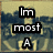 Two side-by-side display pixelated text on distinct backgrounds; left shows "Im most A" over a muted landscape, right shows "UH OH OREO!!" over a colorful abstract scene