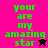 Green pixelated text 'your are my amazing star' on a pink background with a black star icon, and the same text on a dark purple background with a pink star icon.