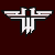 Animated contact sheet of a white winged logo with changing text on dark red background, showing frame-by-frame animation progression from 'R' to 'n'.