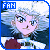 Pixelated anime-style character with light blue hair and pink skin, wearing a dark jacket over white clothing, against a blurred background.