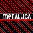A 4-frame animated contact sheet showing a repeating pixelated text logo on a black background with red diagonal stripes, each frame displaying the same static image.