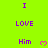 A bright green background displays purple text and pink heart symbols in a repeating pattern with animated heart pulses.