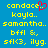 Blue background with yellow pixelated text and a red heart symbol, displayed in two identical side-by-side