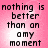 Pixelated text on a pink gradient background with four identical showing the phrase "nothing is better than an amy moment" in black block letters