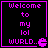 Four identical pixelated display purple text on black background with a small pixelated icon next to 'WURLD..'