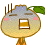 Animated character with rounded head, pink cheeks, and brown stem-like base; displays multiple expressions including leaf movement, water droplets, and mouth changes.