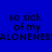 Four identical display pixelated text on blue and purple backgrounds with no visible motion