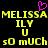 Yellow pixelated text on black background with pink heart symbol above text, arranged in two mirrored