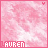 nine identical pink and white pixelated icons with the name 'LAUREN' at the bottom left corner, each featuring a small heart symbol in one of four corners