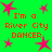 Green background with pink star shapes and red text reading "I'm a River City DANCER" repeated four times.