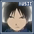 nine identical anime-style character portraits with 'MUSIC' text above each, showing subtle pixel-level variations across frames
