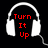 Pixelated white headphones with red text on black background; three distinct text phrases displayed across the image.