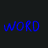 Blue text 'WORD TO YO' above green and blue waveforms on black background with a small inset image of a person in pink pants sitting.