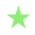Two pixelated star shapes side-by-side on a gray background, one dark green and one light green with white outlines.