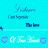 Animated icon set with blue background, featuring repeated text and heart symbols in multiple colors.