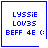 Four identical blue pixelated text with a heart and star symbol in the bottom-right corner of two
