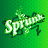 Pixelated green icon with white text reading 'Sprunk' over a gradient green background with subtle pixel grid pattern.