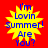 Four identical yellow starburst icons with blue text on a red background, each displaying 'I'm Lovin summer! Are You?'