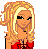Pixel art contact sheet showing a blonde character in red top and white shorts across multiple frames with text panels reading "Im Blonde", "What Did", and "You Expect?".